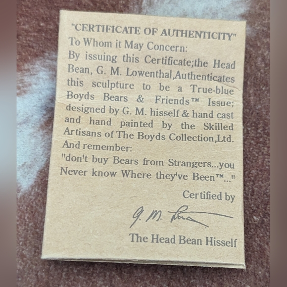 1999 Boyds Bear & Friends "Bailey the Bride" Bear Stone Collection #227712 - Picture 10 of 15